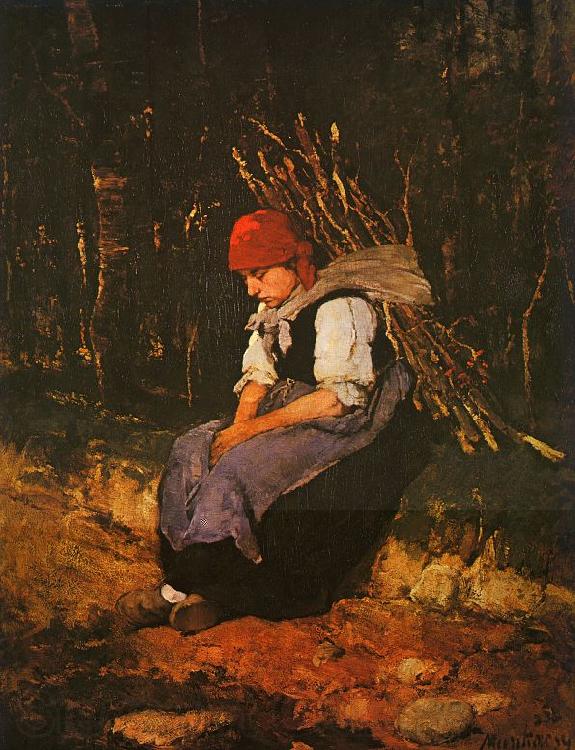 Mihaly Munkacsy Woman Carrying Faggots Spain oil painting art